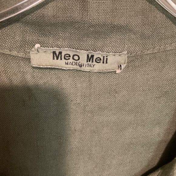 Meo Meli | Tops | Meo Meli Sage Green Linen Shirt | Poshmark